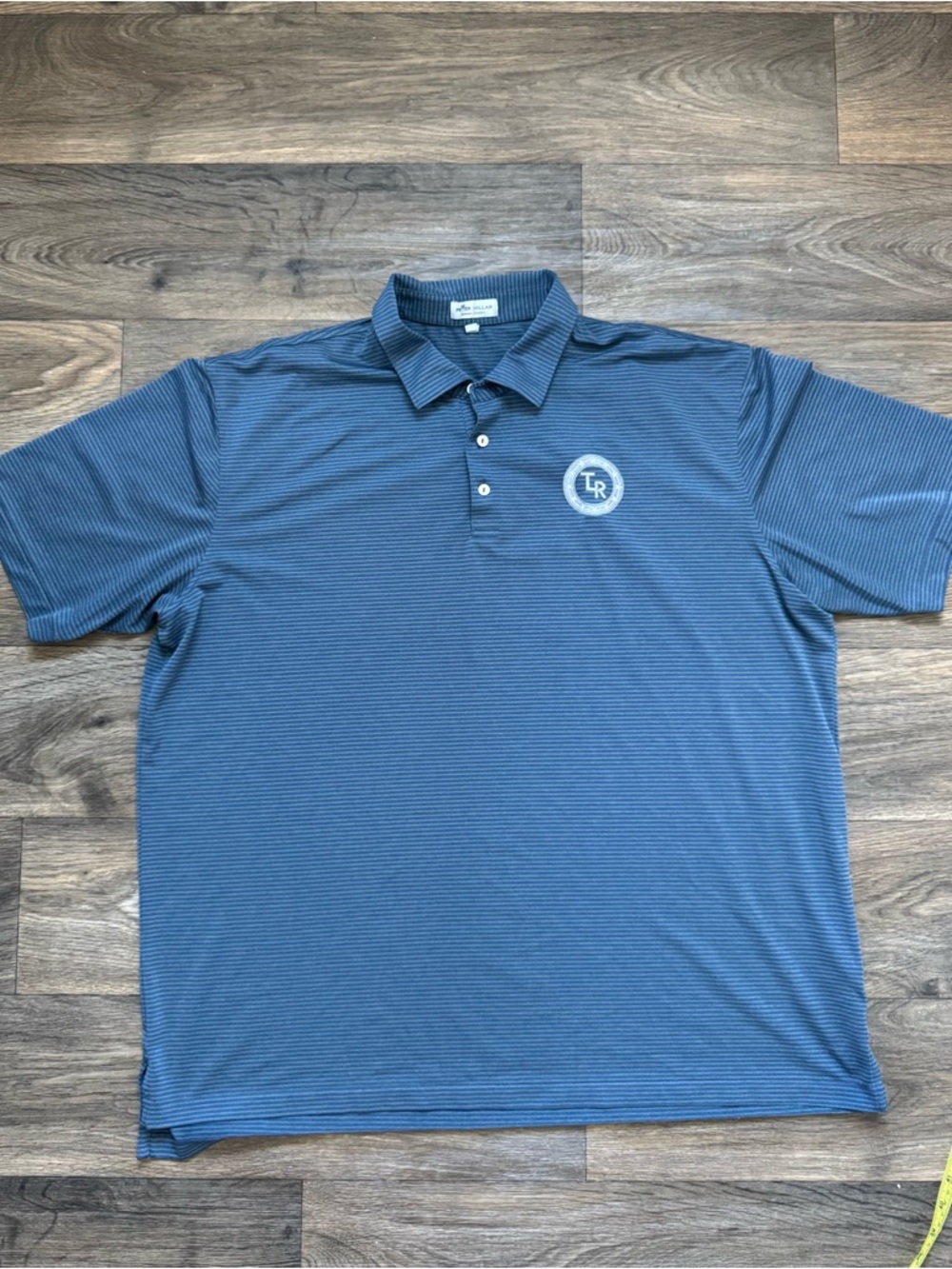 Peter Millar Blue Striped Polo Shirt Men's XXL Short Sleeve Summer Comfort